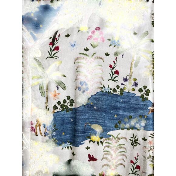 Perte d'ego "Bora Bora" Half Sleeve Shirt Coastal Vacation Button-Up Mens Medium - Picture 4 of 10